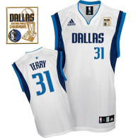 Dallas Mavericks 2011 Champion Patch -31 Jason Terry White Stitched NBA Jersey