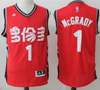 Toronto Raptors -1 Tracy Mcgrady Red Slate Chinese New Year Stitched NBA Jersey