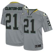 Nike Green Bay Packers #21 Ha Ha Clinton-Dix Lights Out Grey Men's Stitched NFL Elite Jersey