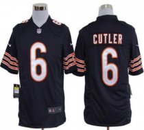 Nike Bears -6 Jay Cutler Navy Blue Team Color Stitched NFL Game Jersey