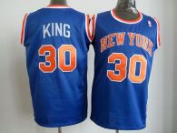 Mitchell And Ness New York Knicks -30 Bernard King Blue Throwback Stitched NBA Jersey