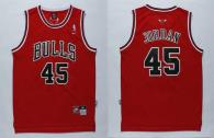 Chicago Bulls -45 Jordan Stitched Red NBA Jersey