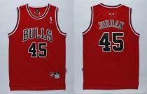 Chicago Bulls -45 Jordan Stitched Red NBA Jersey