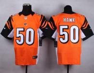 Nike Bengals -50 AJ Hawk Orange Alternate Men's Stitched NFL Elite Jersey