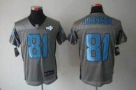Nike Lions -81 Calvin Johnson Grey Shadow With WCF Patch Jersey