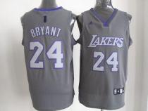 Los Angeles Lakers -24 Kobe Bryant Grey Graystone Fashion Stitched NBA Jersey
