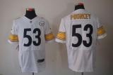 Nike Pittsburgh Steelers #53 Maurkice Pouncey White Men's Stitched NFL Elite Jersey