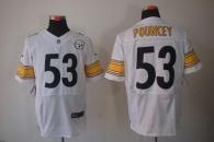 Nike Pittsburgh Steelers #53 Maurkice Pouncey White Men's Stitched NFL Elite Jersey
