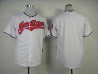 Cleveland Indians Blank White Cool Base Stitched MLB Jersey