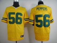 Nike Green Bay Packers #56 Julius Peppers Yellow Alternate Men's Stitched NFL Elite Jersey