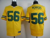 Nike Green Bay Packers #56 Julius Peppers Yellow Alternate Men's Stitched NFL Elite Jersey