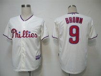 Philadelphia Phillies #9 Domoic Brown Cream Cool Base Stitched MLB Jersey