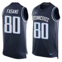 Nike Tennessee Titans -80 Anthony Fasano Navy Blue Alternate Stitched NFL Limited Tank Top Jersey
