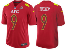 2017 PRO BOWL AFC JUSTIN TUCKER RED GAME JERSEY