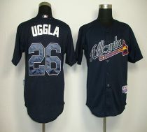 Atlanta Braves #26 Dan Uggla Blue Alternate Cool Base Stitched MLB Jersey