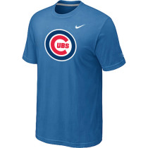 Chicago Cubs Nike Heathered light Blue Club Logo  T-Shirt