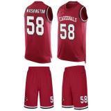 Cardinals -58 Daryl Washington Red Team Color Stitched NFL Limited Tank Top Suit Jersey