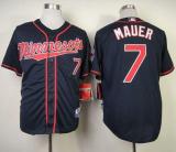 Minnesota Twins -7 Joe Mauer Stitched Navy Blue Cool Base MLB Jersey
