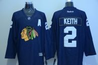 Chicago Blackhawks -2 Duncan Keith Navy Blue Denim Stitched NHL Jersey
