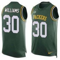 Nike Packers -30 Jamaal Williams Green Team Color Stitched NFL Limited Tank Top Jersey