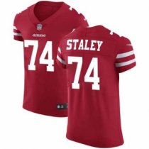 Nike 49ers -74 Joe Staley Red Team Color Stitched NFL Vapor Untouchable Elite Jersey