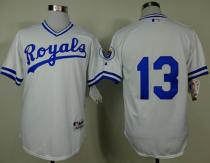 Kansas City Royals -13 Salvador Perez White 1974 Turn Back The Clock Stitched MLB Jersey