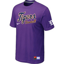 Detroit Tigers Purple Nike Short Sleeve Practice T-Shirt