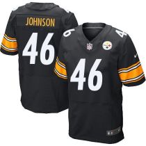 Nike Pittsburgh Steelers #46 Will Johnson Black Team Color Men's Stitched NFL Elite Jersey