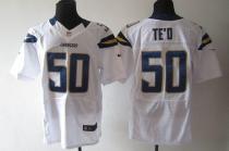 Nike San Diego Chargers -50 Manti Te'o White Men’s Stitched NFL Elite Jersey