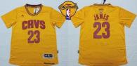 Cleveland Cavaliers -23 LeBron James Yellow Short Sleeve The Finals Patch Stitched NBA Jersey