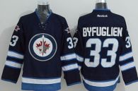 Winnipeg Jets -33 Dustin Byfuglien Stitched Dark Blue 2011 Style NHL Jersey
