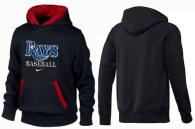 Tampa Bay Rays Pullover Hoodie Black Red