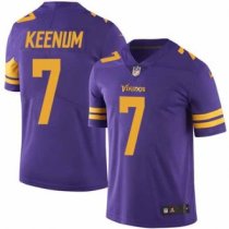 Minnesota Vikings -7 Case Keenum Purple Nike NFL Limited Rush Jersey