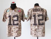 Nike Green Bay Packers #12 Aaron Rodgers Camo Men's Stitched NFL New Elite USMC Jersey