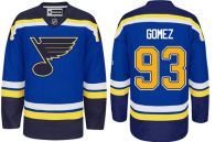 St Louis Blues -93 Scott Gomez Light Blue Home Stitched NHL Jersey