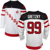 Olympic CA 99 Wayne Gretzky White 100th Anniversary Stitched NHL Jersey