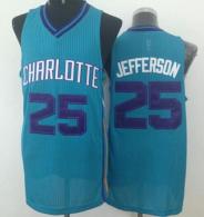 Revolution 30 Charlotte Hornets -25 Al Jefferson Light Blue Stitched NBA Jersey