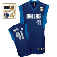Dallas Mavericks 2011 Champion Patch -41 Dirk Nowitzki Blue Stitched NBA Jersey