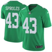 Nike Eagles -43 Darren Sproles Green Stitched NFL Limited Rush Jersey