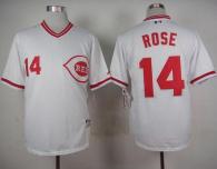 Cincinnati Reds -14 Pete Rose White 1990 Turn Back The Clock Stitched MLB Jersey