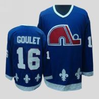 Nordiques -16 Michel Goulet Stitched CCM Throwback Blue NHL Jersey