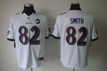Nike Ravens -82 Torrey Smith White With Art Patch Men Stitched NFL Limited Jersey