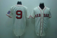 Mitchell and Ness Boston Red Sox #9 Ted Williams Stitched Cream Throwback MLB Jersey