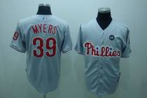 Philadelphia Phillies #39 Brett Myers Stitched Grey MLB Jersey
