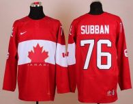 Olympic 2014 CA 76 P K Subban Red Stitched NHL Jersey