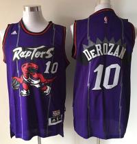 Toronto Raptors -10 DeMar DeRozan Purple Hardwood Classics Stitched NBA Jersey