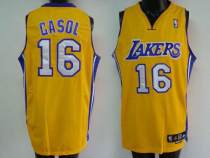 Los Angeles Lakers -16 Pau Gasol Stitched Yellow NBA Jersey