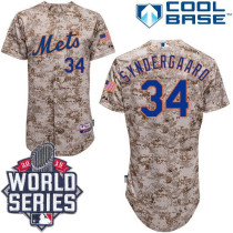 New York Mets -34 Noah Syndergaard Camo Alternate Cool Base W 2015 World Series Patch Stitched MLB J