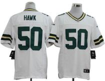 Nike Green Bay Packers #50 AJ Hawk White Men's Stitched NFL Elite Jersey