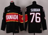 Olympic 2014 CA 76 P K Subban Black Stitched NHL Jersey